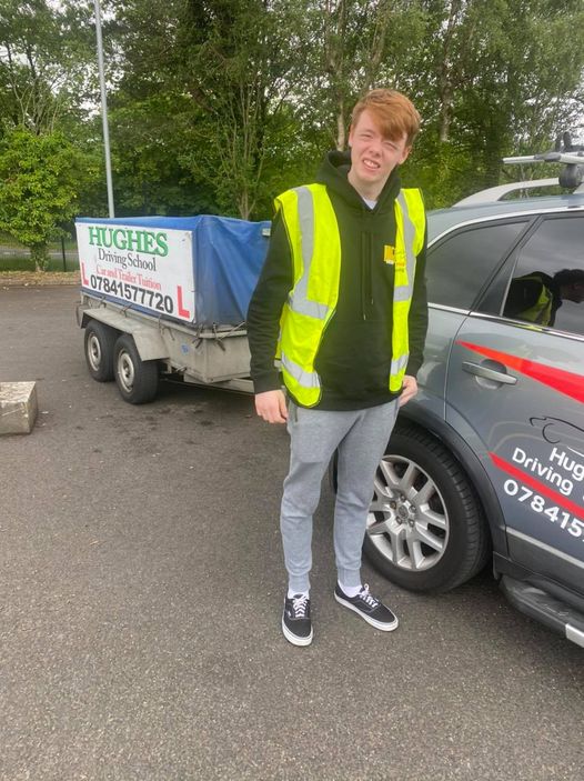 Read more about the article Congrats to our eldest son Alex on passing his car and trailer test first time today. Another driver for Kidz farm🥳🥳